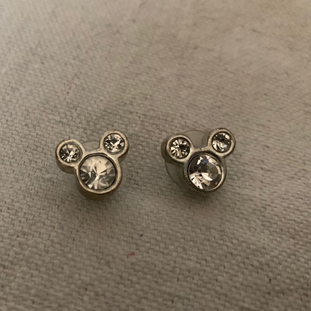 Rhinestone Mickey Earrings
